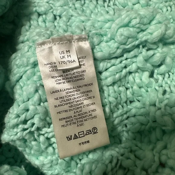 Free People Josephine Cotton Pulover Sweater medium Frozen Melon c3315 - Picture 6 of 8